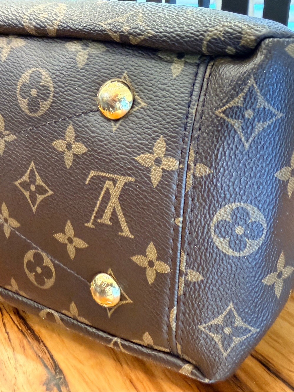 Louis Vuitton Monogram Pallas MM Tote, Cherry Red Interior - Picture 10 of 15